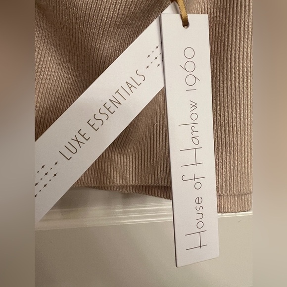 House of Harlow 1960 Cream Knit Crop Halter Top, Women’s Size Large, NWT - Picture 4 of 4